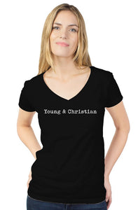 Young and Christian vneck blk